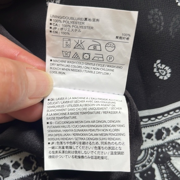 MODA INTL MAXI Skirt XS sexy sheer bottom side slits paisley print - Picture 8 of 9